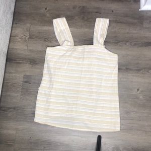 Cream and white tank top